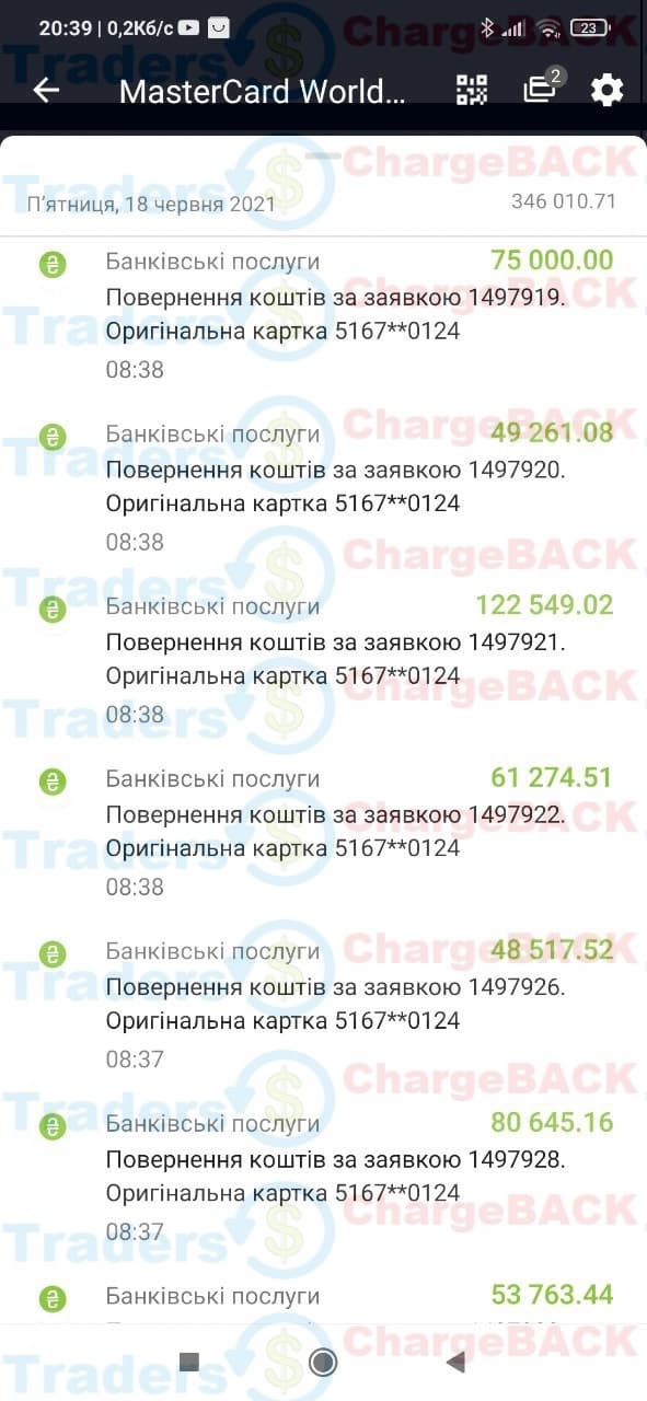 Возврат LBLV.com банк PrivatBank